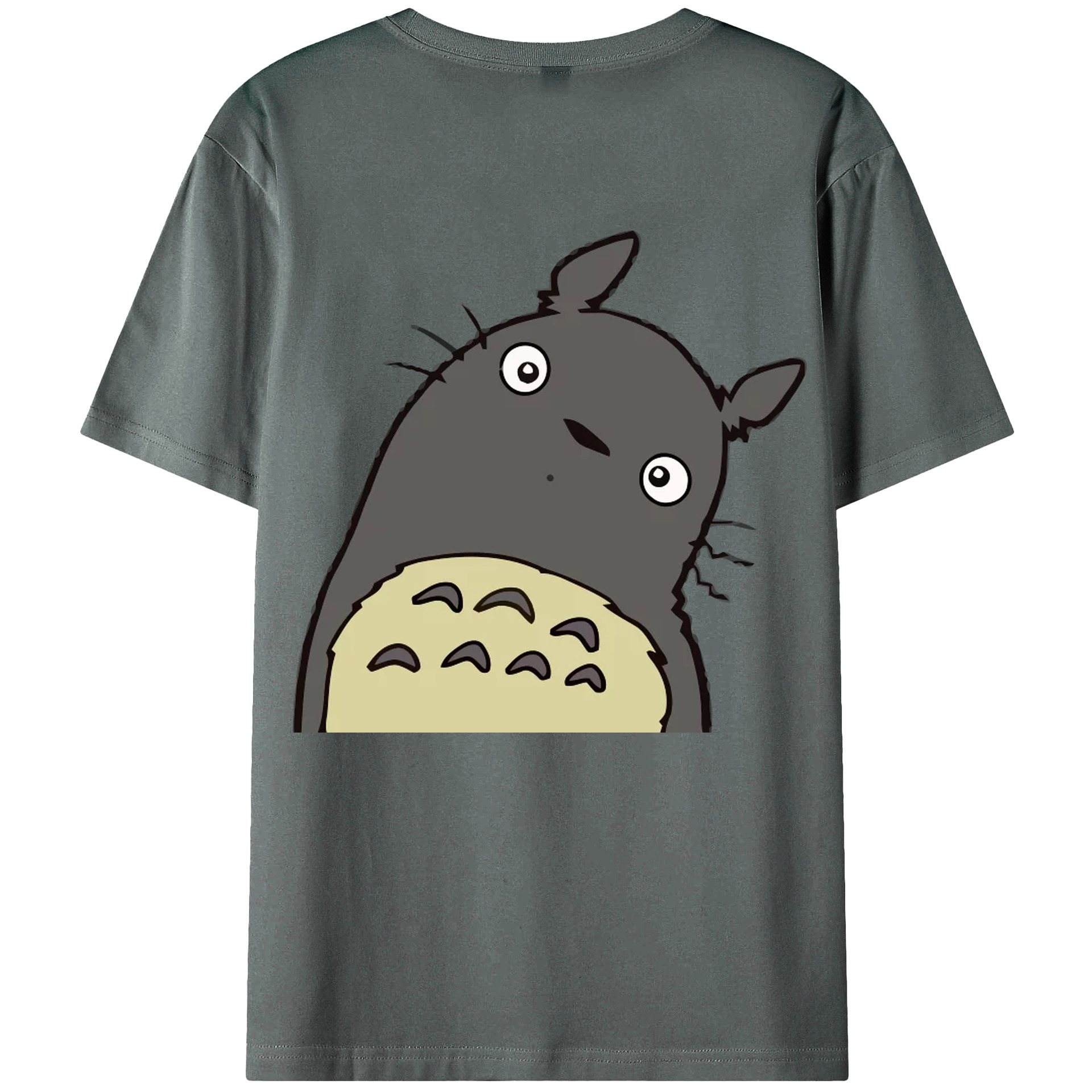 （画像用） となりのトトロ 草壁メイ 草壁サツキ My Neighbor Totoro Satsuki Kusakabe Mei Kusakabe 綿100％ メンズ半袖Tシャツ（バックプリント） 通気性